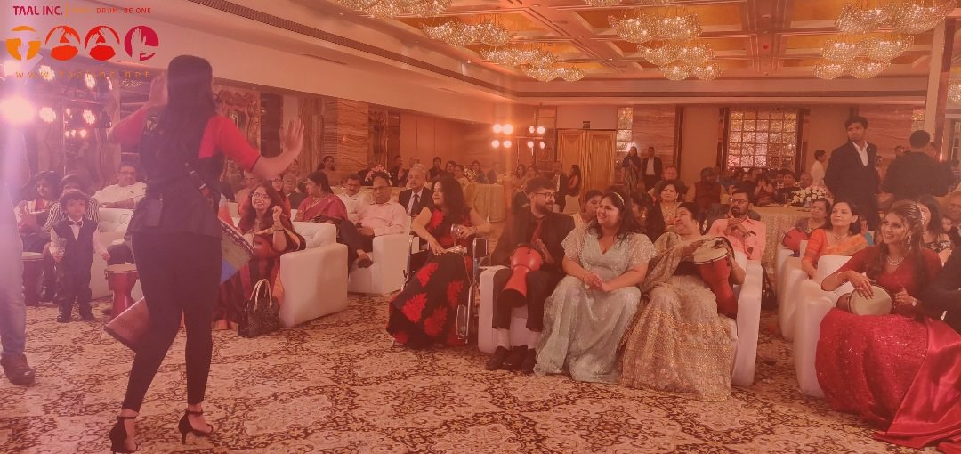 Akshata Parekh leads a Taal Inc. Wedding Drum Circle